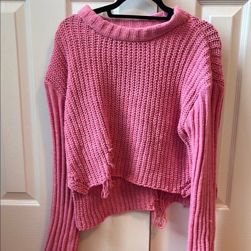 Pink Knit Women's Sweater